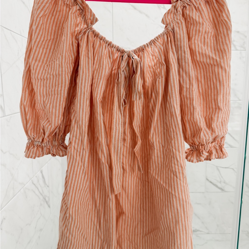 Striped Orange Dress